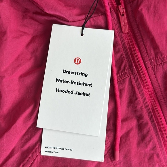 Lululemon Pink Hooded Jacket Drawstring Water-Resistant Hooded Jacket - Picture 6 of 11